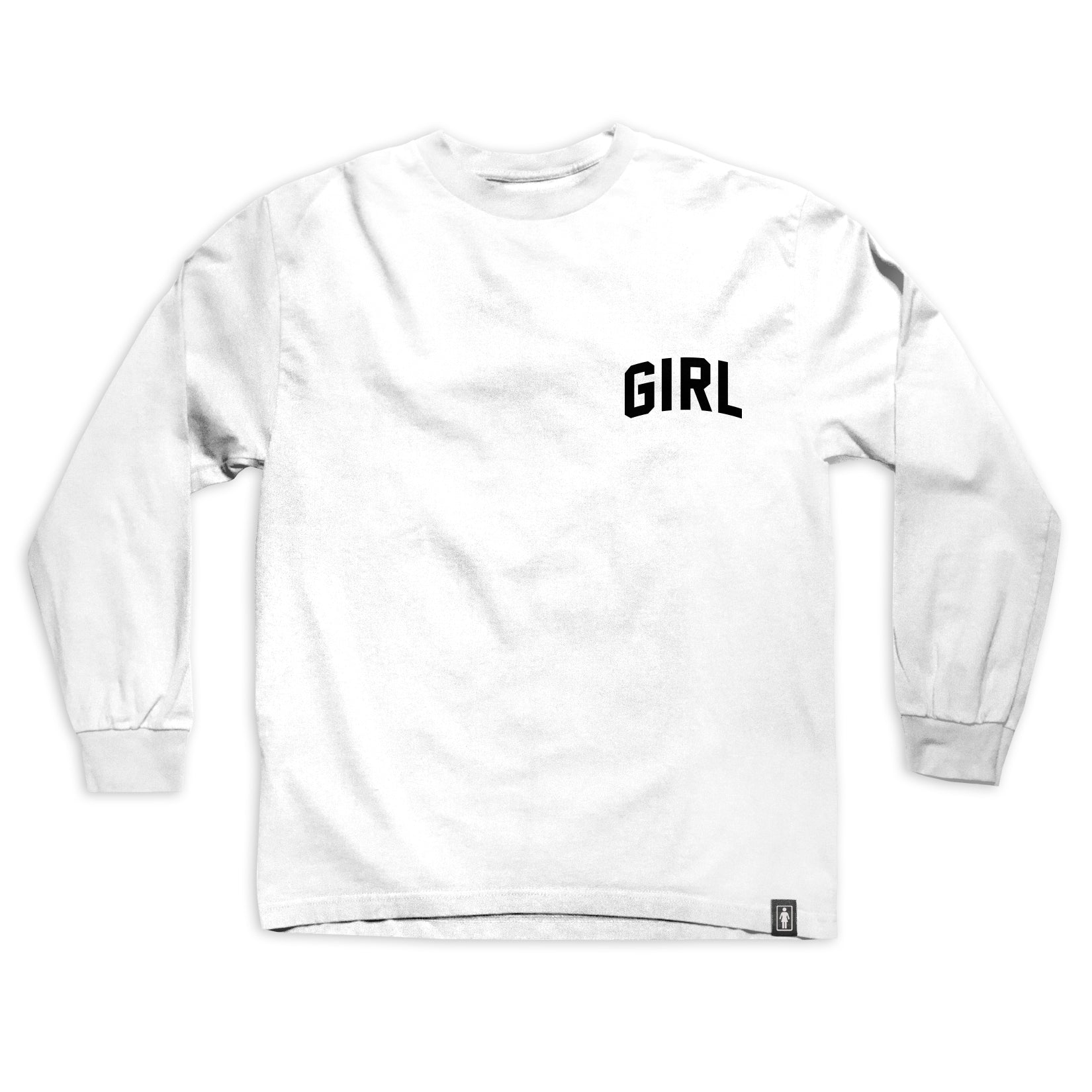 girl skateboards arch long sleeve tee white front