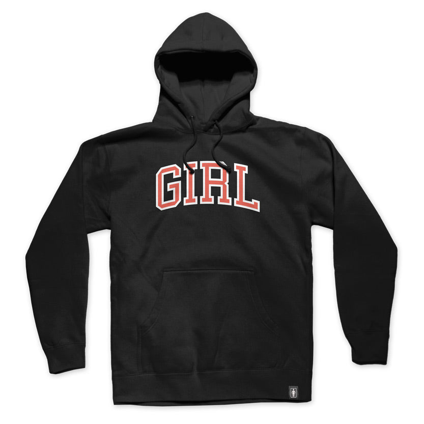 girl skateboards arch pullover hoodie black 