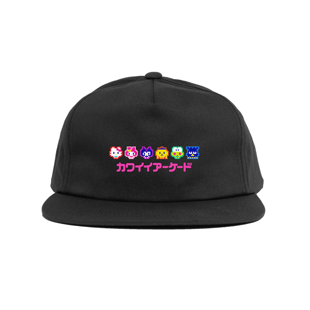 girl skateboards kawaii arcade snapback hat front