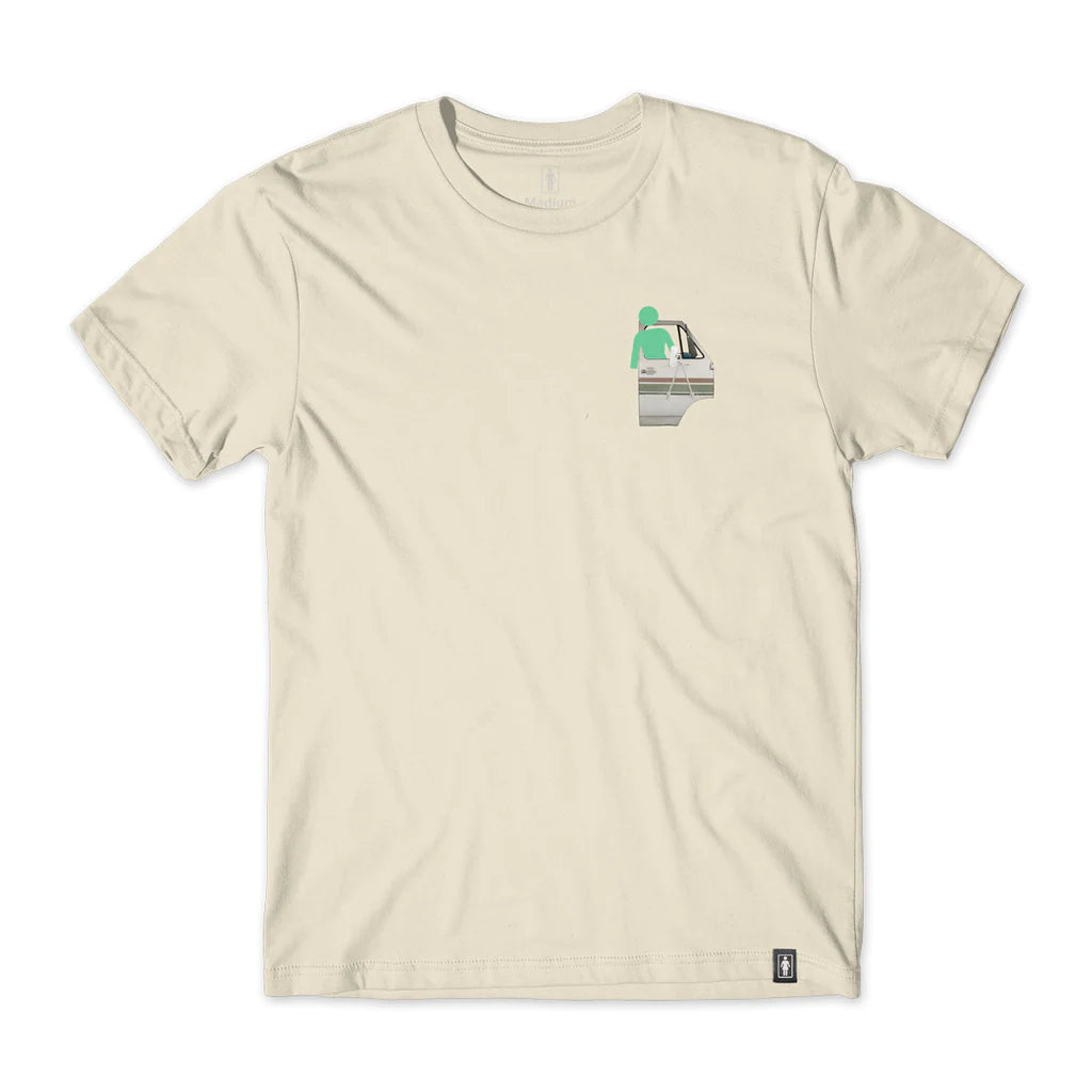 girl skateboards peekaboo comfort short sleeve tee Ivory 