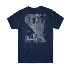 GIRL PIN POINT TEE - NAVY