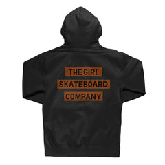 girl skateboards sans og pullover hoodie black back