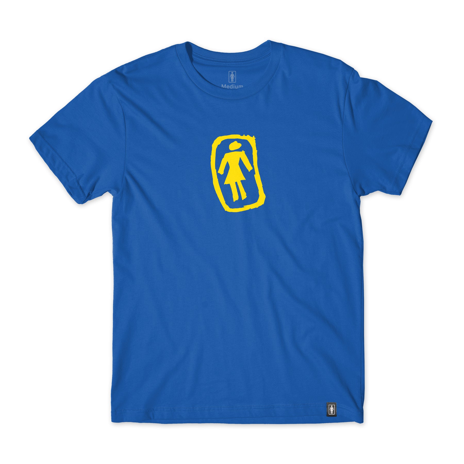 girl skateboards sketch youth tee royal