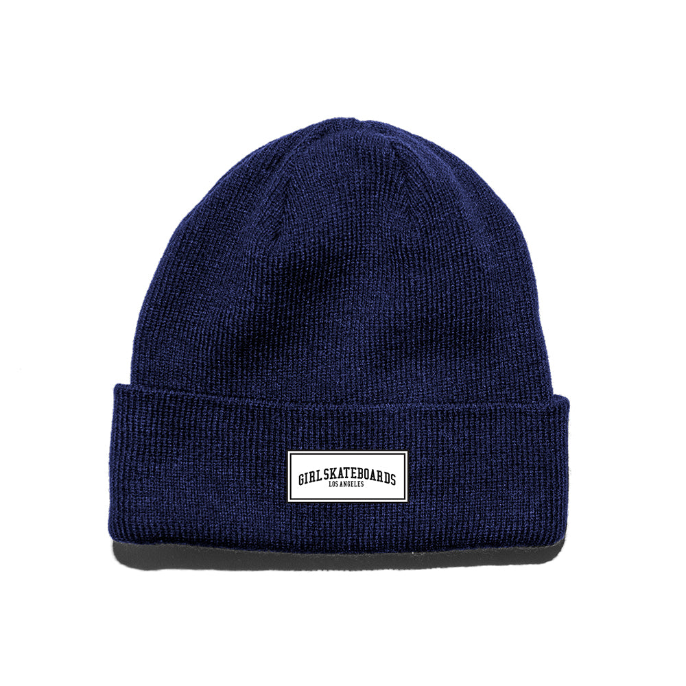 GIRL TEAM LABEL BEANIE - NAVY