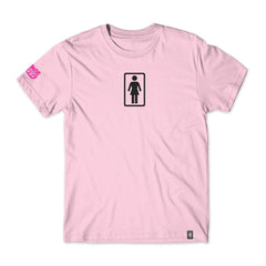girl skateboards tokyo speed tee pink front