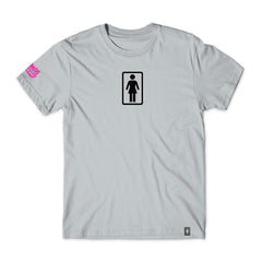 girl skateboards tokyo speed tee silver front 